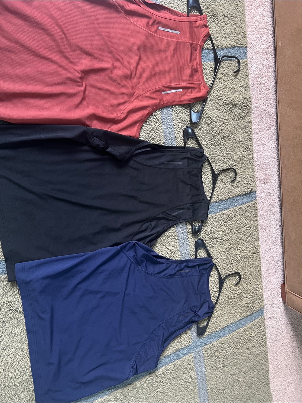 Fabletics BUNDLE of 4 Athletic Tank Tops - White, Rust, Black, Navy - Picture 6 of 7